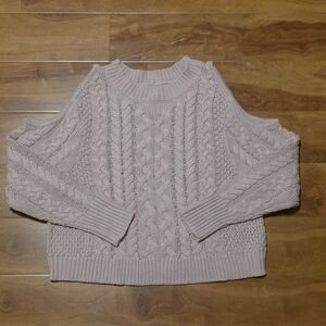 Aerie Cold Shoulder Cableknit Sweater